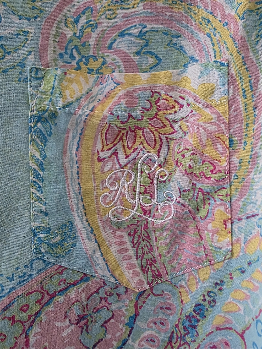 Ralph Lauren Pastel Paisley Two-Piece Lounge Set - Multicolor - Picture 2 of 10